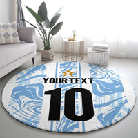Custom Argentina Champion Football 2024 Round Carpet La Albiceleste Campeon de America