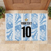 Custom Argentina Champion Football 2024 Rubber Doormat La Albiceleste Campeon de America - Wonder Print Shop