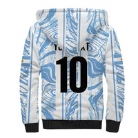 Custom Argentina Champion Football 2024 Sherpa Hoodie La Albiceleste Campeon de America - Wonder Print Shop