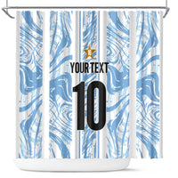 Custom Argentina Champion Football 2024 Shower Curtain La Albiceleste Campeon de America
