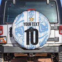 Custom Argentina Champion Football 2024 Spare Tire Cover La Albiceleste Campeon de America - Wonder Print Shop