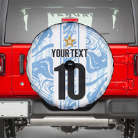 Custom Argentina Champion Football 2024 Spare Tire Cover La Albiceleste Campeon de America - Wonder Print Shop