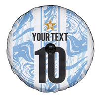 Custom Argentina Champion Football 2024 Spare Tire Cover La Albiceleste Campeon de America - Wonder Print Shop