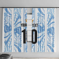 Custom Argentina Champion Football 2024 Window Curtain La Albiceleste Campeon de America - Wonder Print Shop