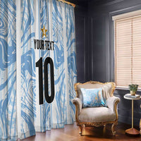 Custom Argentina Champion Football 2024 Window Curtain La Albiceleste Campeon de America - Wonder Print Shop
