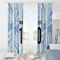 Custom Argentina Champion Football 2024 Window Curtain La Albiceleste Campeon de America - Wonder Print Shop