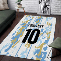 Custom Argentina Football Area Rug Vamos La Albiceleste Camouflage Style - Wonder Print Shop