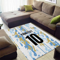 Custom Argentina Football Area Rug Vamos La Albiceleste Camouflage Style - Wonder Print Shop