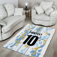 Custom Argentina Football Area Rug Vamos La Albiceleste Camouflage Style - Wonder Print Shop