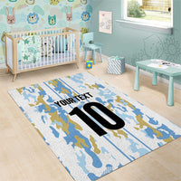 Custom Argentina Football Area Rug Vamos La Albiceleste Camouflage Style - Wonder Print Shop