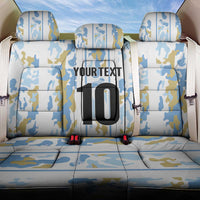 Custom Argentina Football Back Car Seat Cover Vamos La Albiceleste Camouflage Style - Wonder Print Shop