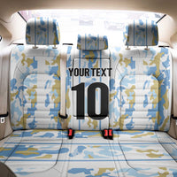 Custom Argentina Football Back Car Seat Cover Vamos La Albiceleste Camouflage Style - Wonder Print Shop
