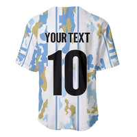 Custom Argentina Football Baseball Jersey Vamos La Albiceleste Camouflage Style - Wonder Print Shop