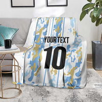 Custom Argentina Football Blanket Vamos La Albiceleste Camouflage Style