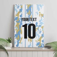 Custom Argentina Football Canvas Wall Art Vamos La Albiceleste Camouflage Style - Wonder Print Shop