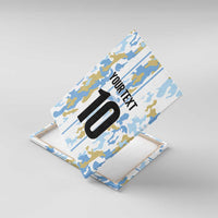 Custom Argentina Football Canvas Wall Art Vamos La Albiceleste Camouflage Style - Wonder Print Shop