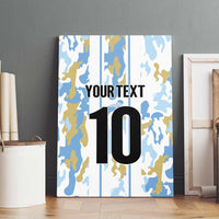Custom Argentina Football Canvas Wall Art Vamos La Albiceleste Camouflage Style - Wonder Print Shop