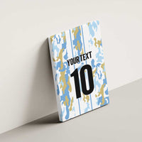 Custom Argentina Football Canvas Wall Art Vamos La Albiceleste Camouflage Style - Wonder Print Shop