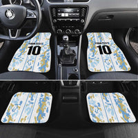 Custom Argentina Football Car Mats Vamos La Albiceleste Camouflage Style - Wonder Print Shop