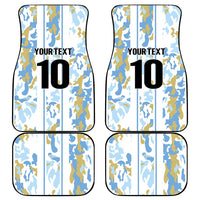 Custom Argentina Football Car Mats Vamos La Albiceleste Camouflage Style - Wonder Print Shop