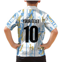 Custom Argentina Football Family Matching Mermaid Dress and Hawaiian Shirt Vamos La Albiceleste Camouflage Style - Wonder Print Shop