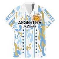 Custom Argentina Football Family Matching Mermaid Dress and Hawaiian Shirt Vamos La Albiceleste Camouflage Style - Wonder Print Shop
