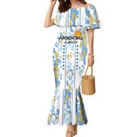 Custom Argentina Football Family Matching Mermaid Dress and Hawaiian Shirt Vamos La Albiceleste Camouflage Style - Wonder Print Shop