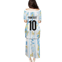Custom Argentina Football Family Matching Puletasi and Hawaiian Shirt Vamos La Albiceleste Camouflage Style - Wonder Print Shop