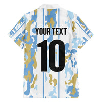 Custom Argentina Football Family Matching Summer Maxi Dress and Hawaiian Shirt Vamos La Albiceleste Camouflage Style - Wonder Print Shop