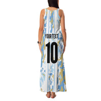 Custom Argentina Football Family Matching Tank Maxi Dress and Hawaiian Shirt Vamos La Albiceleste Camouflage Style - Wonder Print Shop
