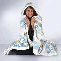 Custom Argentina Football Hooded Blanket Vamos La Albiceleste Camouflage Style