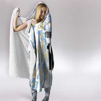 Custom Argentina Football Hooded Blanket Vamos La Albiceleste Camouflage Style