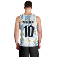 Custom Argentina Football Men Tank Top Vamos La Albiceleste Camouflage Style - Wonder Print Shop