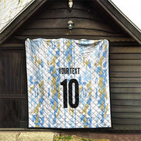 Custom Argentina Football Quilt Vamos La Albiceleste Camouflage Style - Wonder Print Shop