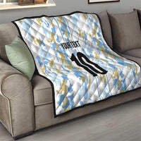 Custom Argentina Football Quilt Vamos La Albiceleste Camouflage Style - Wonder Print Shop