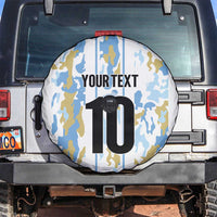 Custom Argentina Football Spare Tire Cover Vamos La Albiceleste Camouflage Style - Wonder Print Shop