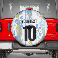 Custom Argentina Football Spare Tire Cover Vamos La Albiceleste Camouflage Style - Wonder Print Shop