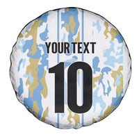 Custom Argentina Football Spare Tire Cover Vamos La Albiceleste Camouflage Style - Wonder Print Shop