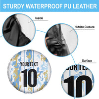 Custom Argentina Football Spare Tire Cover Vamos La Albiceleste Camouflage Style - Wonder Print Shop