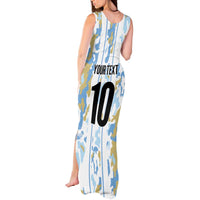 Custom Argentina Football Tank Maxi Dress Vamos La Albiceleste Camouflage Style - Wonder Print Shop