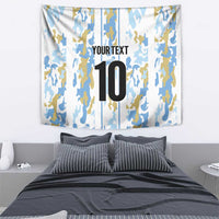Custom Argentina Football Tapestry Vamos La Albiceleste Camouflage Style - Wonder Print Shop