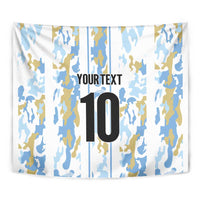 Custom Argentina Football Tapestry Vamos La Albiceleste Camouflage Style - Wonder Print Shop
