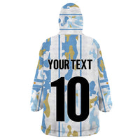 Custom Argentina Football Wearable Blanket Hoodie Vamos La Albiceleste Camouflage Style - Wonder Print Shop