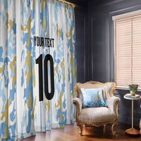 Custom Argentina Football Window Curtain Vamos La Albiceleste Camouflage Style - Wonder Print Shop