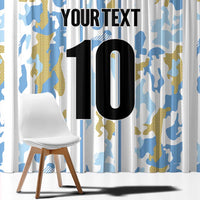 Custom Argentina Football Window Curtain Vamos La Albiceleste Camouflage Style - Wonder Print Shop