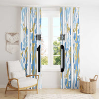 Custom Argentina Football Window Curtain Vamos La Albiceleste Camouflage Style - Wonder Print Shop