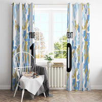 Custom Argentina Football Window Curtain Vamos La Albiceleste Camouflage Style - Wonder Print Shop