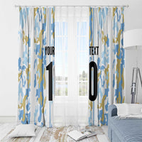 Custom Argentina Football Window Curtain Vamos La Albiceleste Camouflage Style - Wonder Print Shop