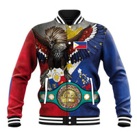 Custom Philippines World Champion Boxing Baseball Jacket Eagle-Grunge Design - Wonder Print Shop
