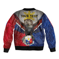 Custom Philippines World Champion Boxing Sleeve Zip Bomber Jacket Eagle-Grunge Design - Wonder Print Shop